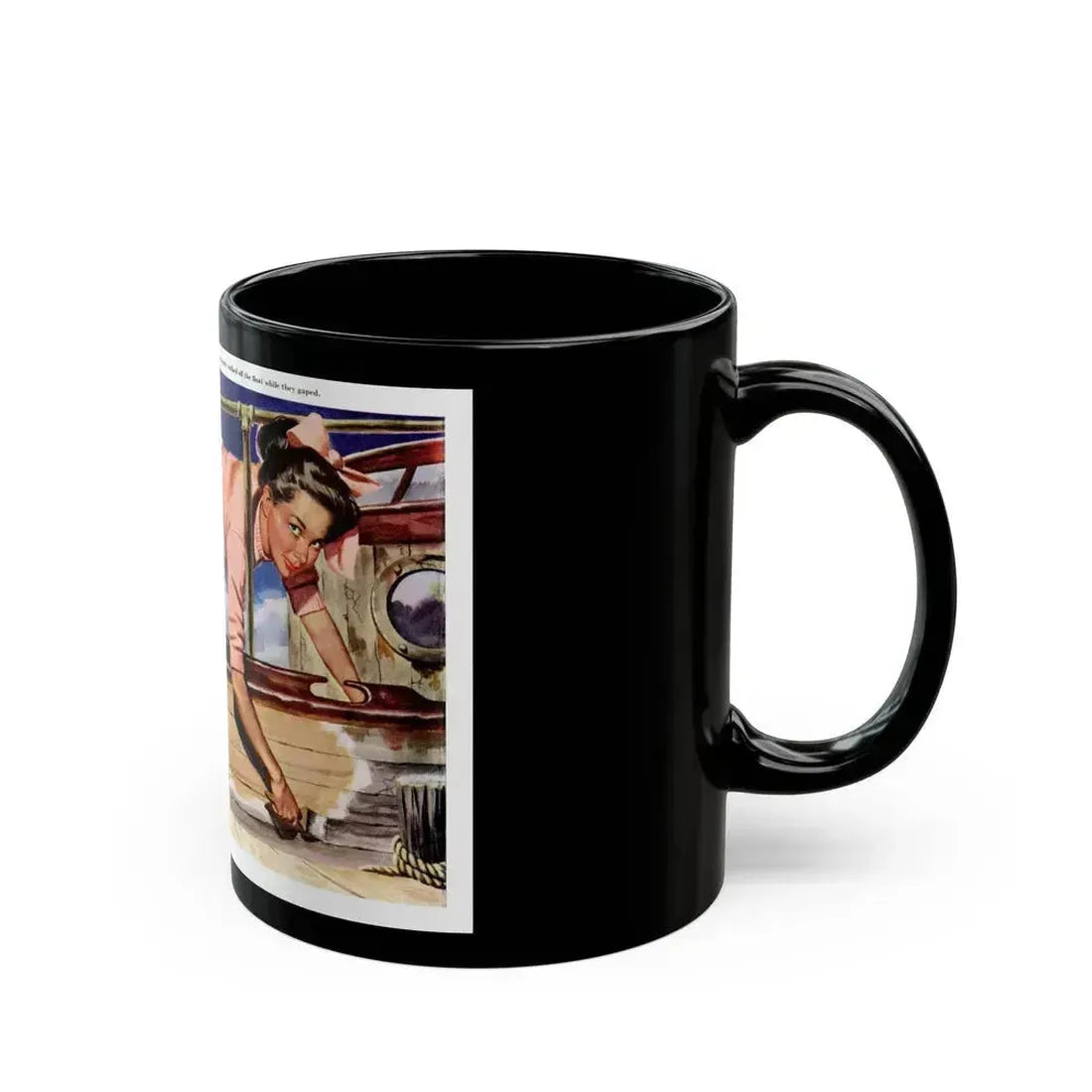 All Hands On Deck, 1947 - Black Coffee Mug - Go Mug Yourself