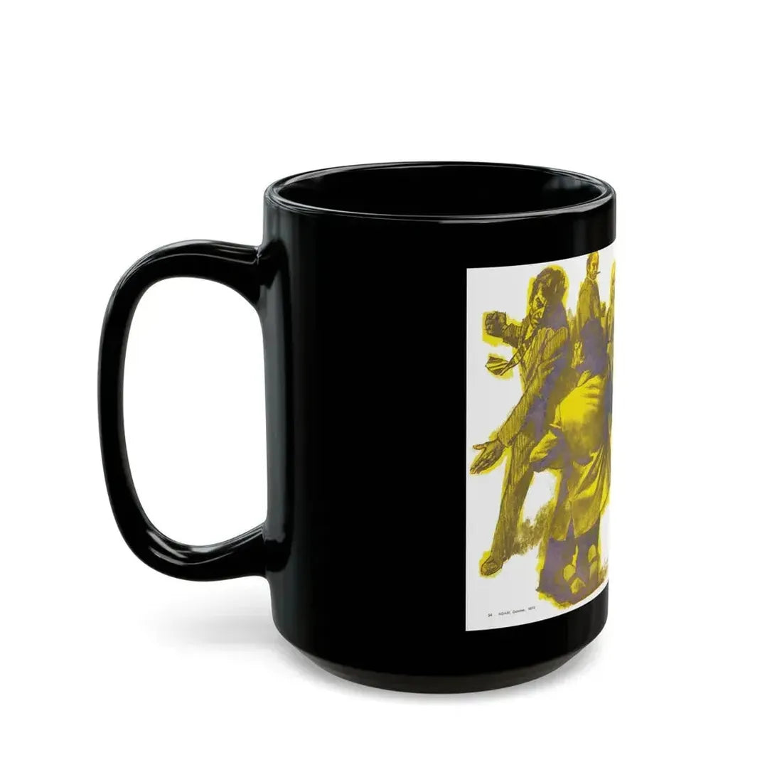 All's Fair Between Thieves, Adam magazine, October 1973 - Black Coffee Mug - Go Mug Yourself