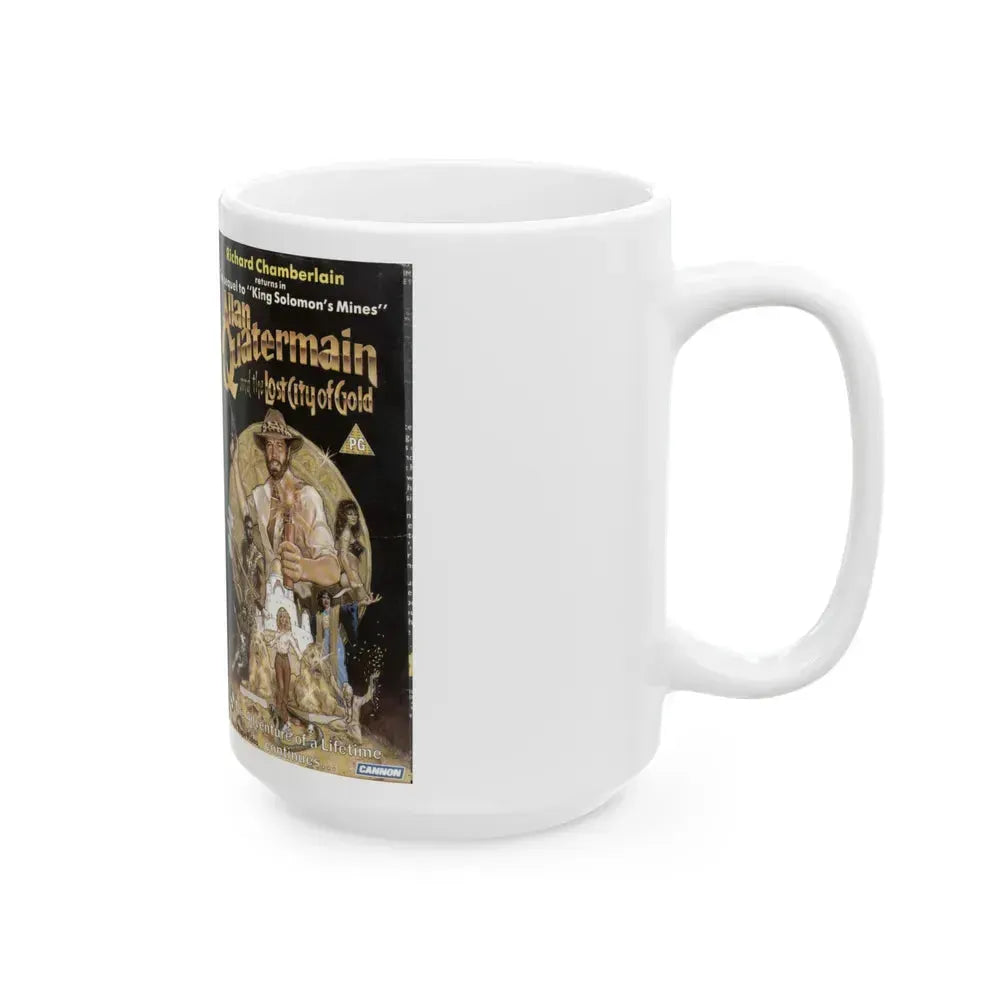 ALLAN QUATERMAIN AND THE LOST CITY OF GOLD (VHS COVER) - White Coffee Mug - Go Mug Yourself