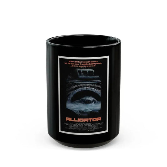 ALLIGATOR 1980 Movie Poster - Black Coffee Mug 15oz - Go Mug Yourself