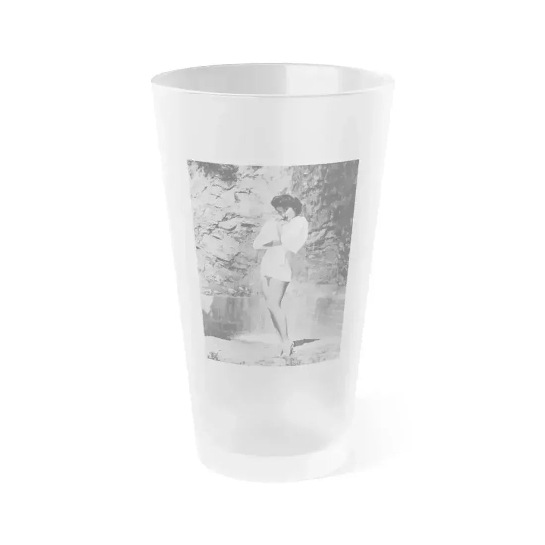 Allison Hayes #08 (Vintage Female Icon) Frosted Pint Glass 16oz 16oz Frosted - Go Mug Yourself