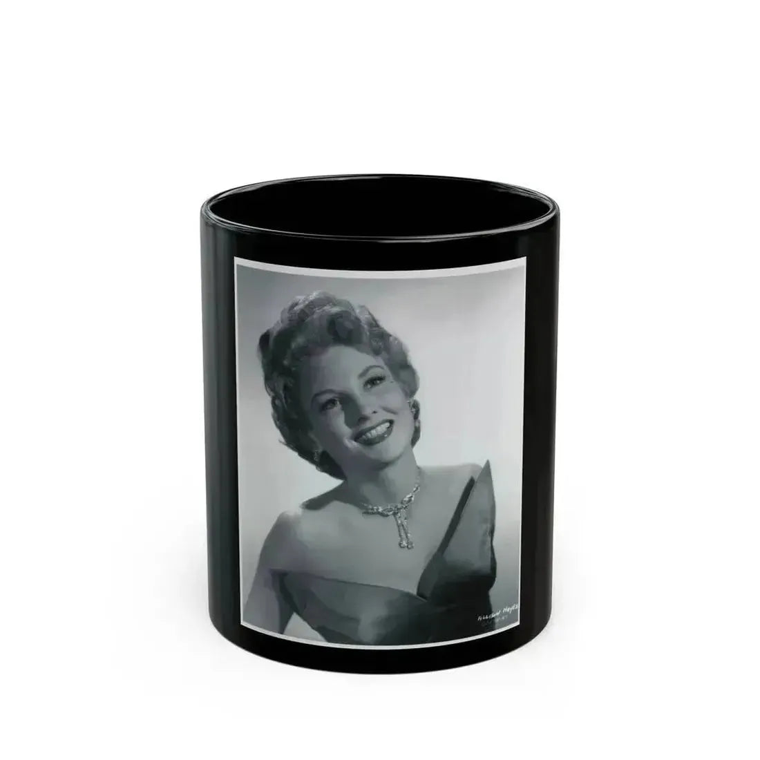 Allison Hayes #102 - Upper Body 8x10 B&W HQ Re-Print Glamour Promo Photo from Archival Negative (Vintage Female Icon) Black Coffee Mug 11oz - Go Mug Yourself
