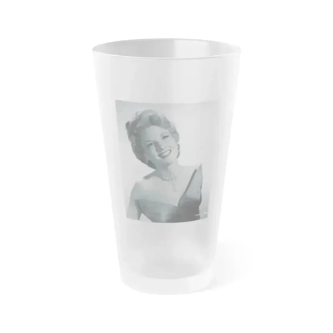Allison Hayes #102 - Upper Body 8x10 B&W HQ Re-Print Glamour Promo Photo from Archival Negative (Vintage Female Icon) Frosted Pint Glass 16oz 16oz Frosted - Go Mug Yourself