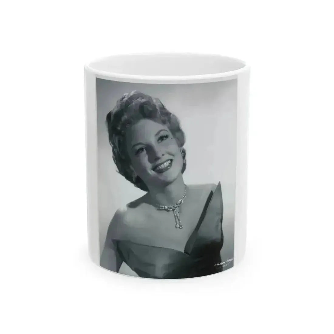 Allison Hayes #102 - Upper Body 8x10 B&W HQ Re-Print Glamour Promo Photo from Archival Negative (Vintage Female Icon) White Coffee Mug 11oz - Go Mug Yourself