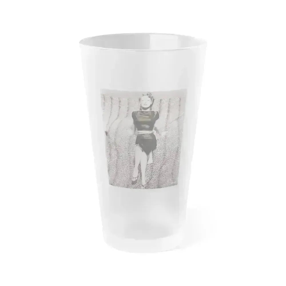 Allison Hayes #11 - 8x10 B&W Full Body Glamour Skirt HQ Photo Re-Print from Negative from '55 ''The Steel Jungle'' Promo Photo (Vintage Female Icon) Frosted Pint Glass 16oz 16oz Frosted - Go Mug Yourself
