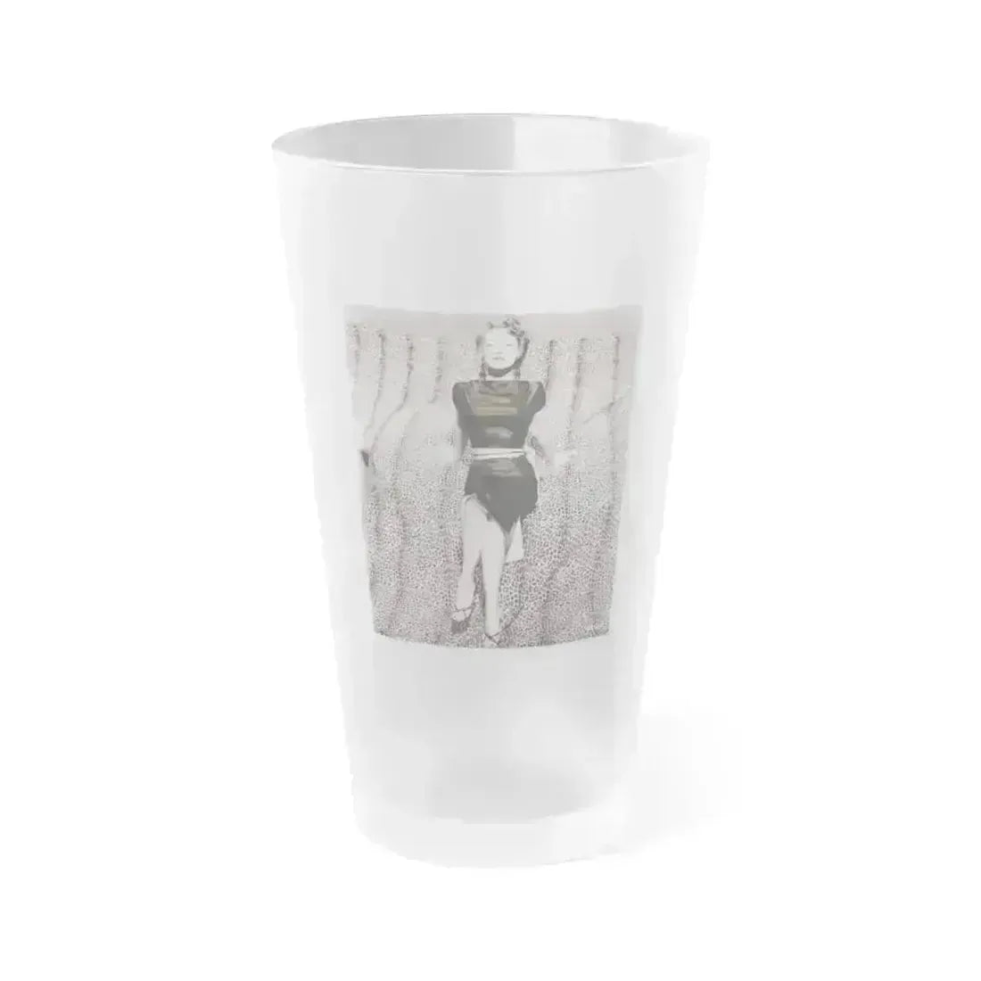 Allison Hayes #11 - 8x10 B&W Full Body Glamour Skirt HQ Photo Re-Print from Negative from '55 ''The Steel Jungle'' Promo Photo (Vintage Female Icon) Frosted Pint Glass 16oz 16oz Frosted - Go Mug Yourself