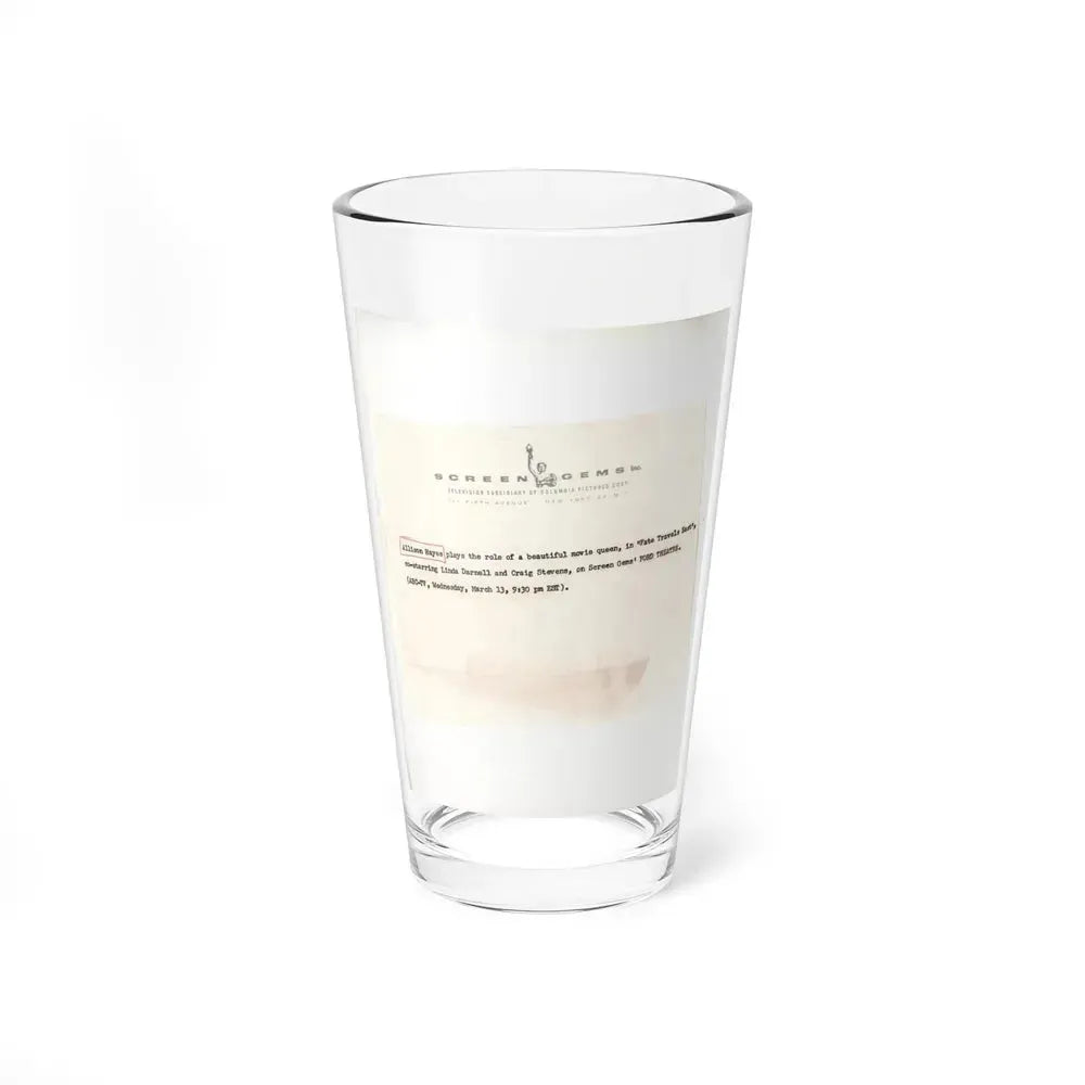 Allison Hayes #123 - Vintage 8x10 B&W Full Body Swimsuit Cheesecake Photo 3 (Vintage Female Icon) Pint Glass 16oz 16oz - Go Mug Yourself
