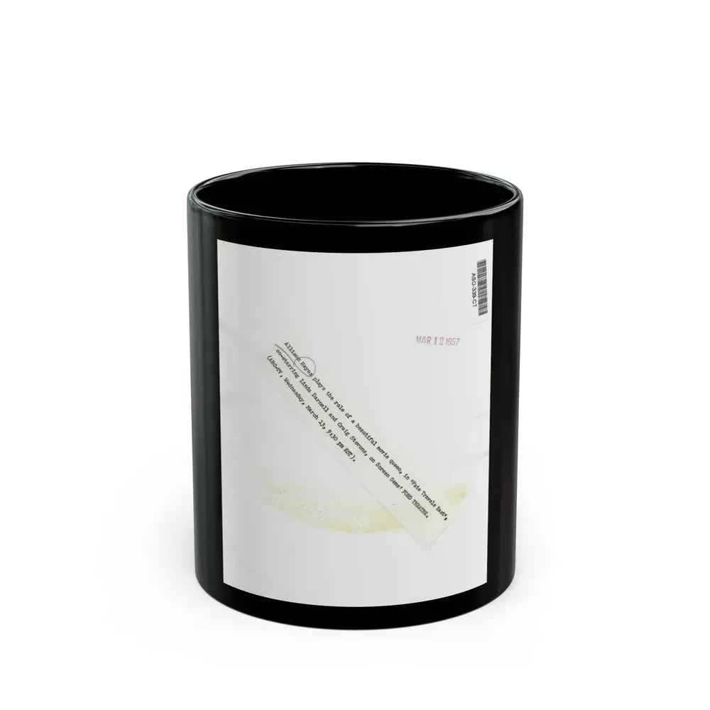 Allison Hayes #123 - Vintage 8x10 B&W Full Body Swimsuit Cheesecake Photo_1 (Vintage Female Icon) Black Coffee Mug 11oz - Go Mug Yourself