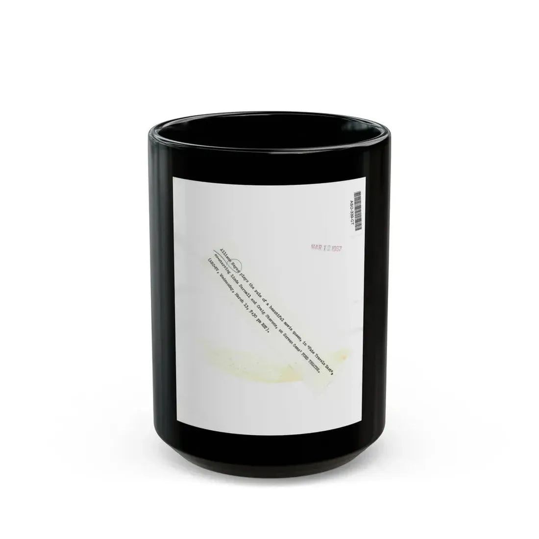 Allison Hayes #123 - Vintage 8x10 B&W Full Body Swimsuit Cheesecake Photo_1 (Vintage Female Icon) Black Coffee Mug 15oz - Go Mug Yourself