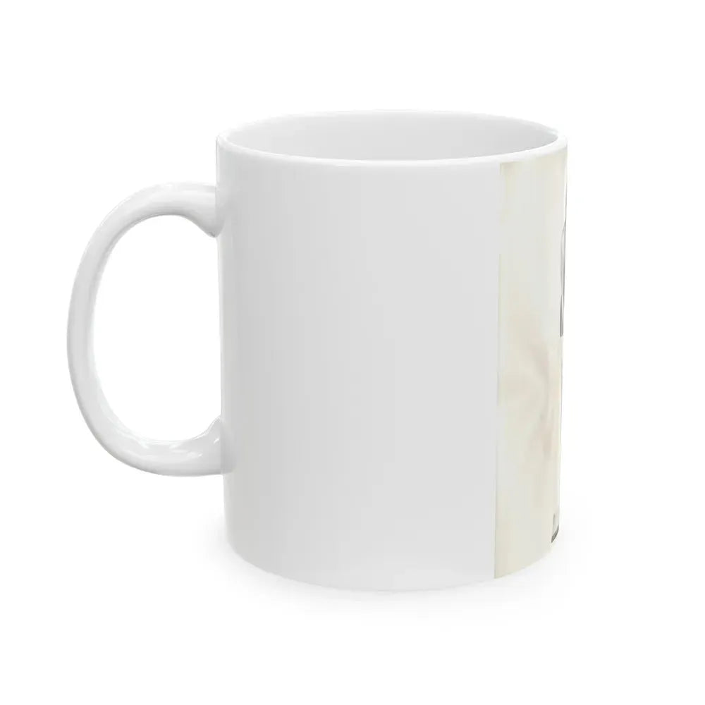 Allison Hayes #123 - Vintage 8x10 B&W Full Body Swimsuit Cheesecake Photo_2 (Vintage Female Icon) White Coffee Mug - Go Mug Yourself