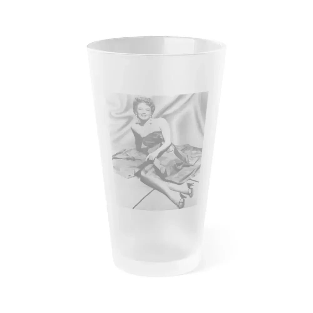 Allison Hayes #127 (Vintage Female Icon) Frosted Pint Glass 16oz 16oz Frosted - Go Mug Yourself