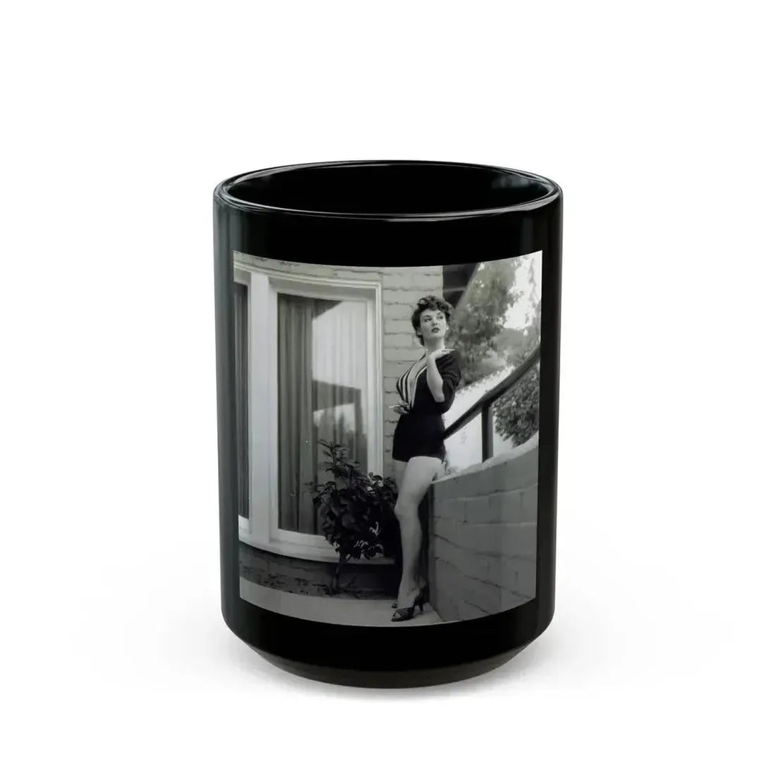 Allison Hayes #128 (Vintage Female Icon) Black Coffee Mug 15oz - Go Mug Yourself