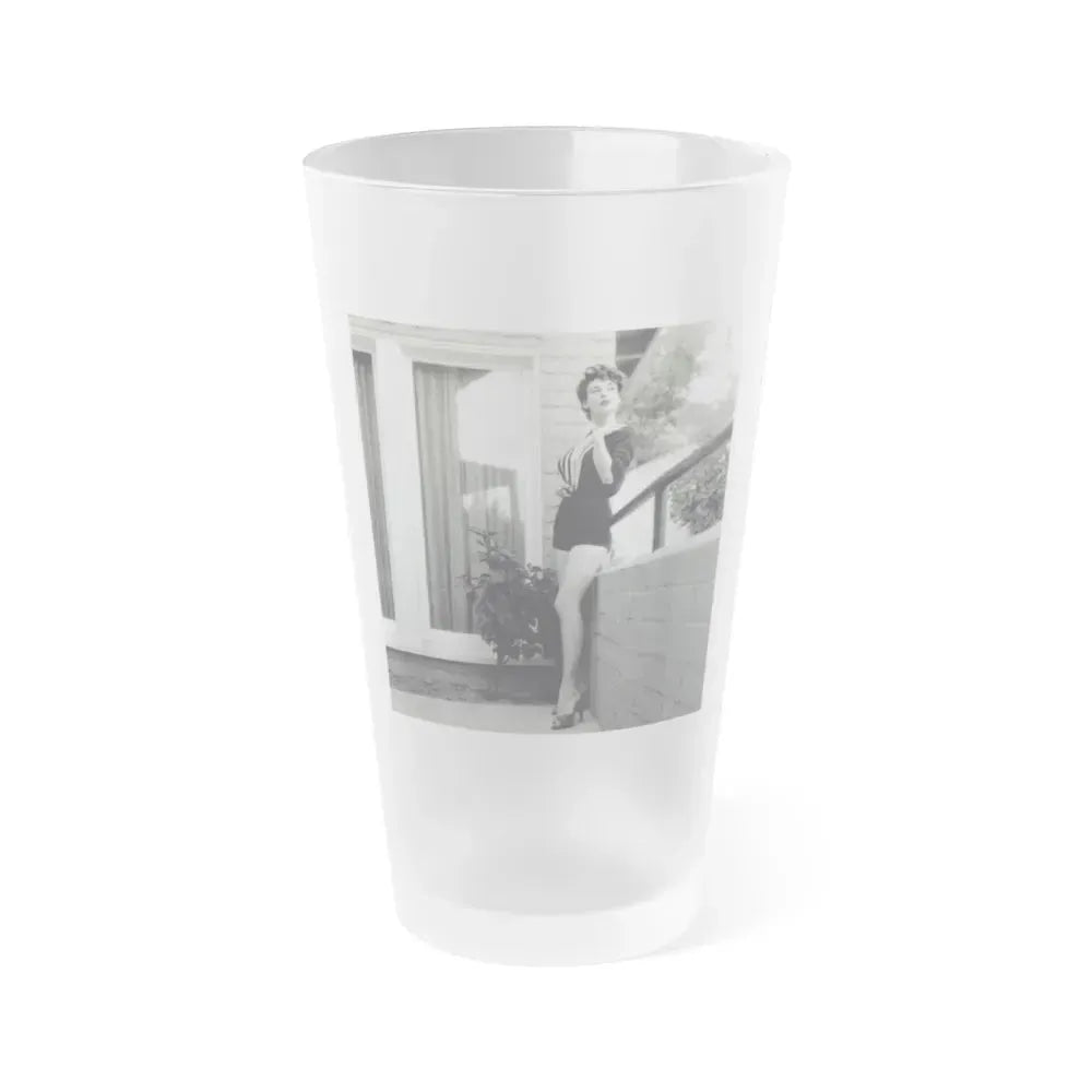 Allison Hayes #128 (Vintage Female Icon) Frosted Pint Glass 16oz 16oz Frosted - Go Mug Yourself