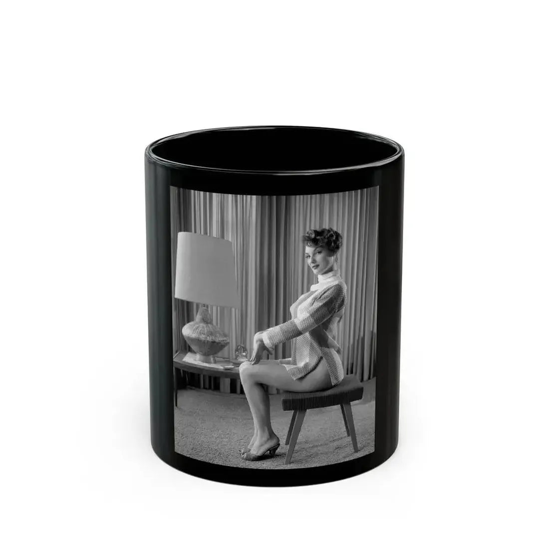 Allison Hayes #140 (Vintage Female Icon) Black Coffee Mug 11oz - Go Mug Yourself