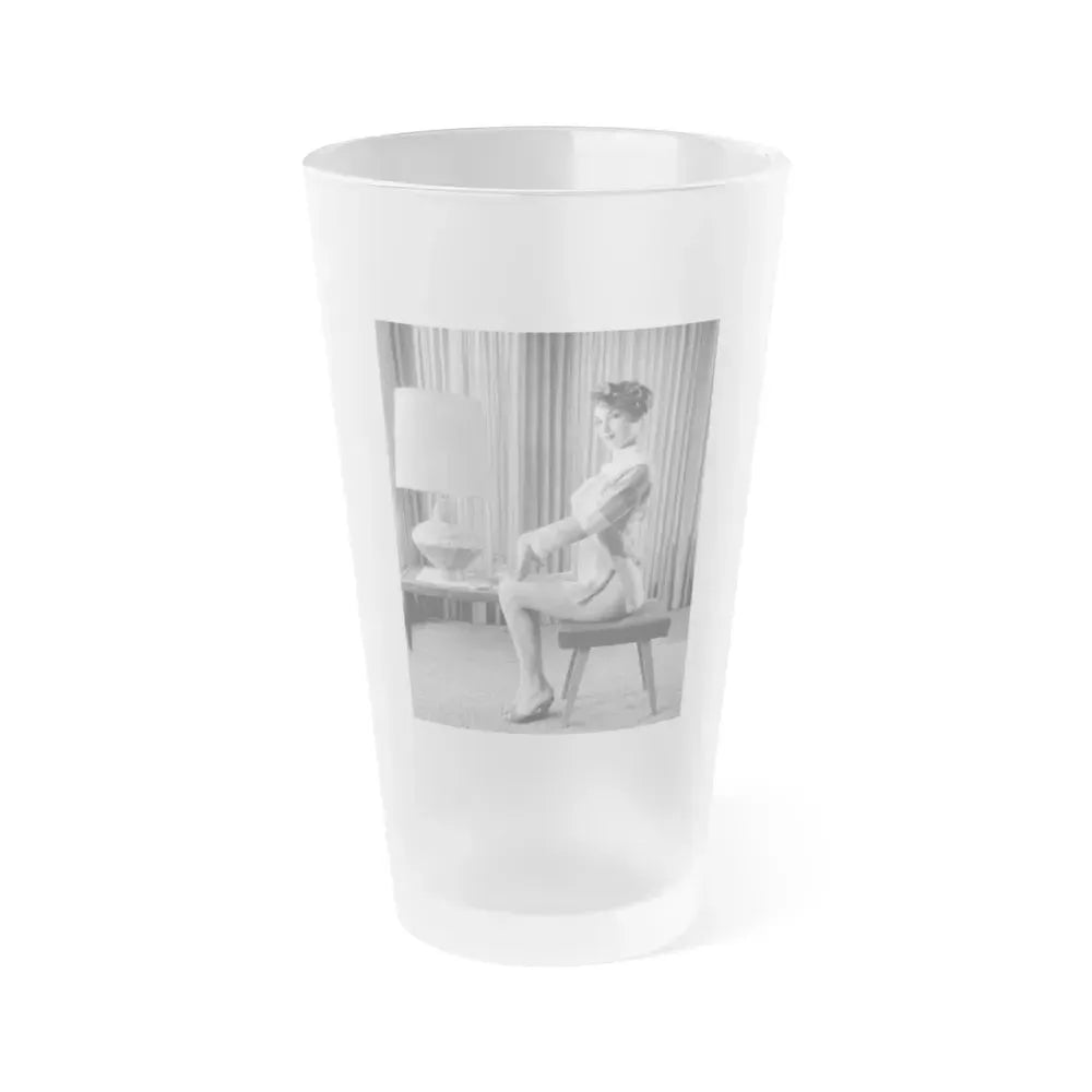 Allison Hayes #140 (Vintage Female Icon) Frosted Pint Glass 16oz 16oz Frosted - Go Mug Yourself