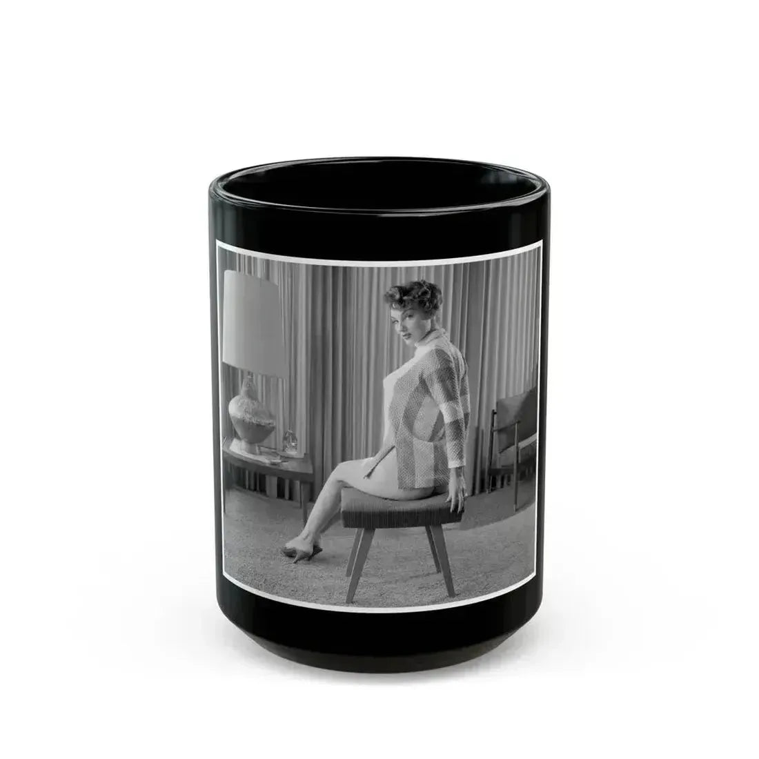 Allison Hayes #141 (Vintage Female Icon) Black Coffee Mug 15oz - Go Mug Yourself