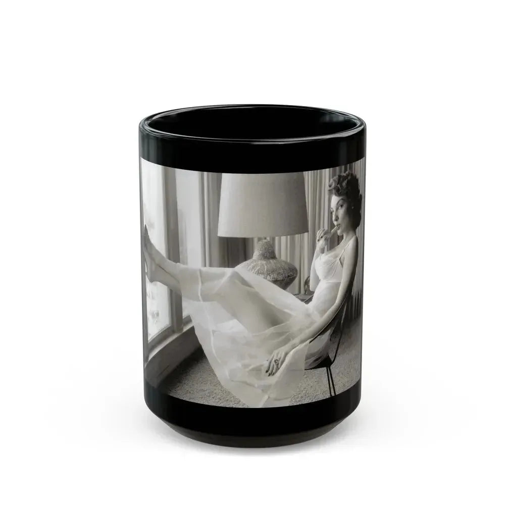 Allison Hayes #160 (Vintage Female Icon) Black Coffee Mug 15oz - Go Mug Yourself