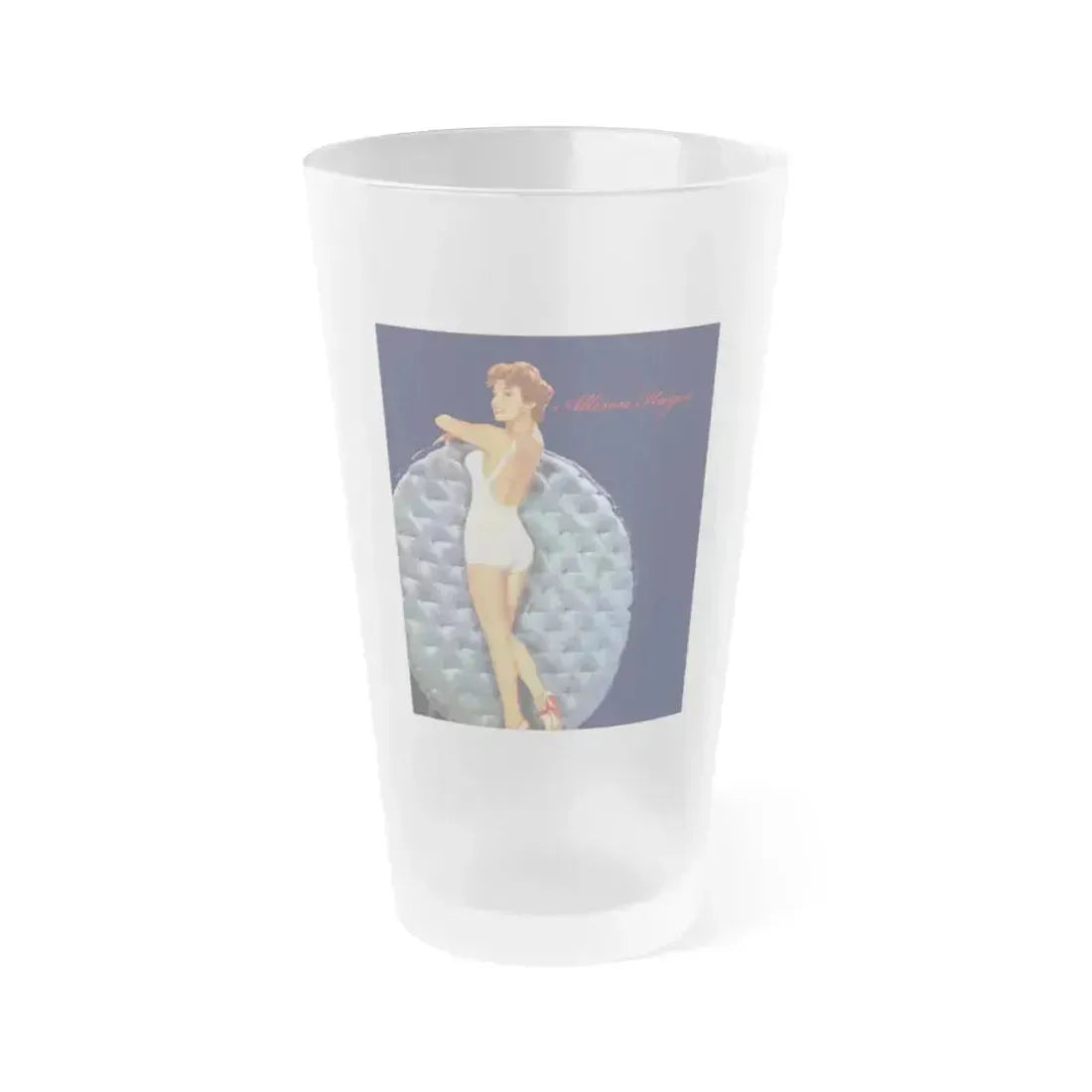Allison Hayes #163 (Vintage Female Icon) Frosted Pint Glass 16oz 16oz Frosted - Go Mug Yourself