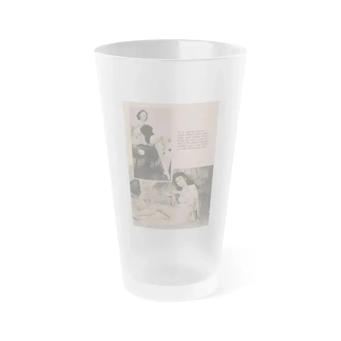 Allison Hayes #178 - 1 Page of 1 with, 2 B&W Photos & Caption from Bold Pocket Mag. Jan. '56 (Vintage Female Icon) Frosted Pint Glass 16oz 16oz Frosted - Go Mug Yourself