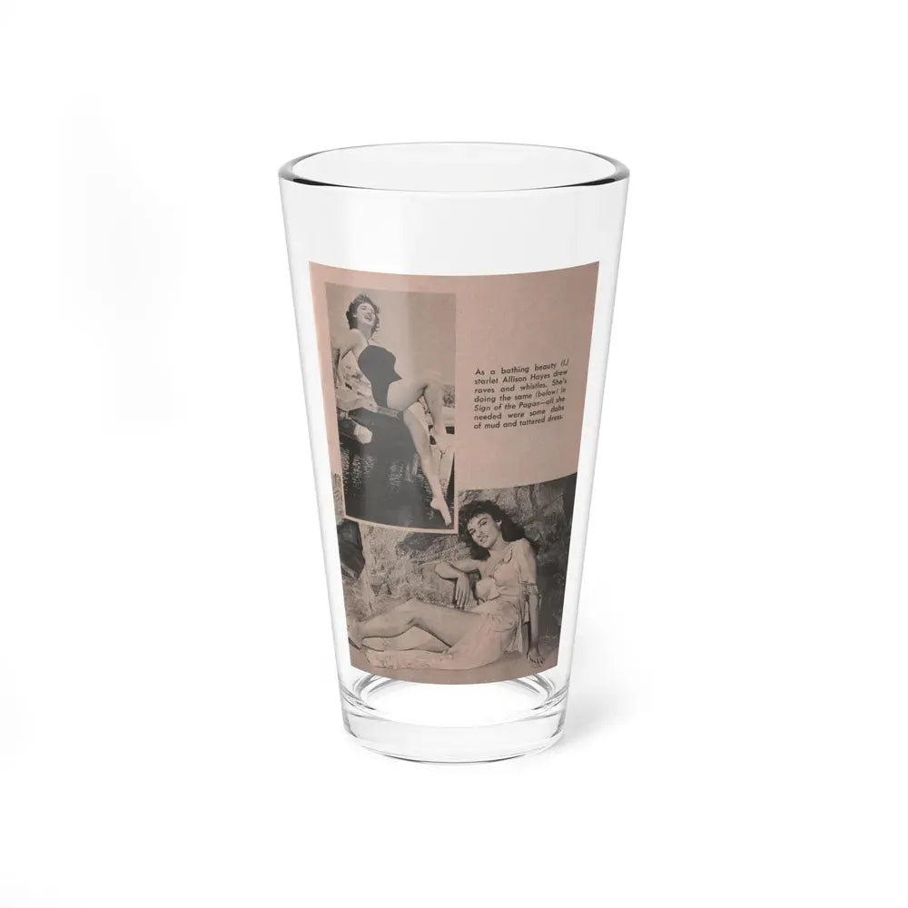 Allison Hayes #178 - 1 Page of 1 with, 2 B&W Photos & Caption from Bold Pocket Mag. Jan. '56 (Vintage Female Icon) Pint Glass 16oz 16oz - Go Mug Yourself