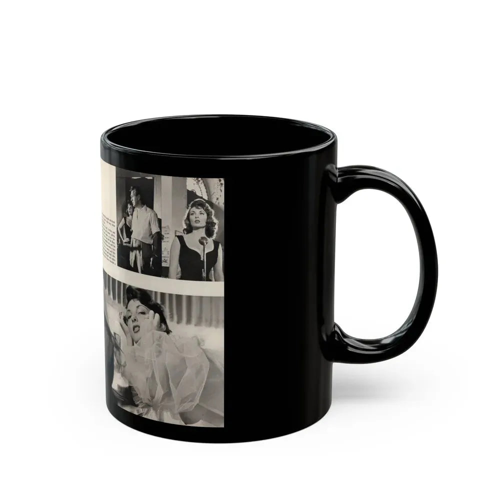 Allison Hayes #179 - Pages 1 & 2 of 5 with, 3 B&W Photos, Caption & Article from GenT Mag. Oct. '58 (Vintage Female Icon) Black Coffee Mug - Go Mug Yourself