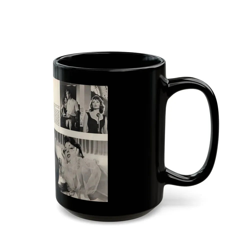 Allison Hayes #179 - Pages 1 & 2 of 5 with, 3 B&W Photos, Caption & Article from GenT Mag. Oct. '58 (Vintage Female Icon) Black Coffee Mug - Go Mug Yourself