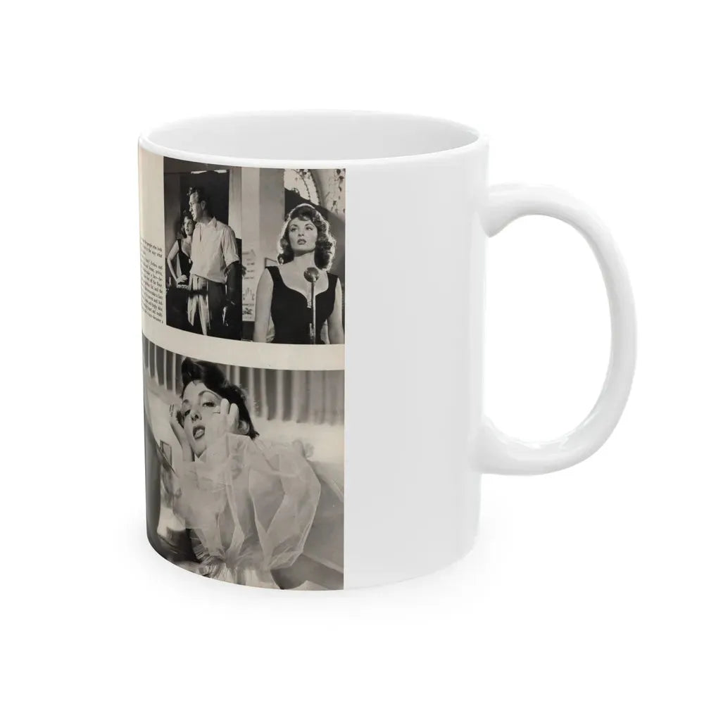 Allison Hayes #179 - Pages 1 & 2 of 5 with, 3 B&W Photos, Caption & Article from GenT Mag. Oct. '58 (Vintage Female Icon) White Coffee Mug - Go Mug Yourself