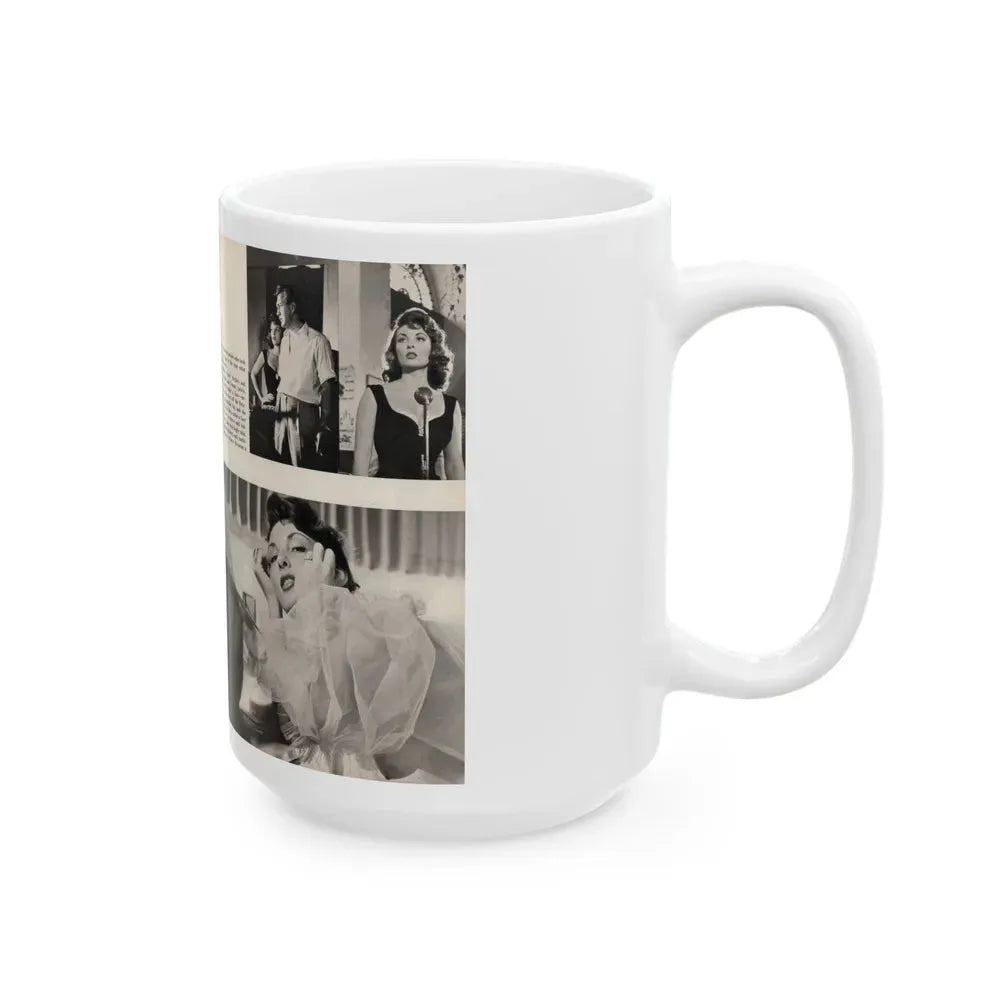 Allison Hayes #179 - Pages 1 & 2 of 5 with, 3 B&W Photos, Caption & Article from GenT Mag. Oct. '58 (Vintage Female Icon) White Coffee Mug - Go Mug Yourself