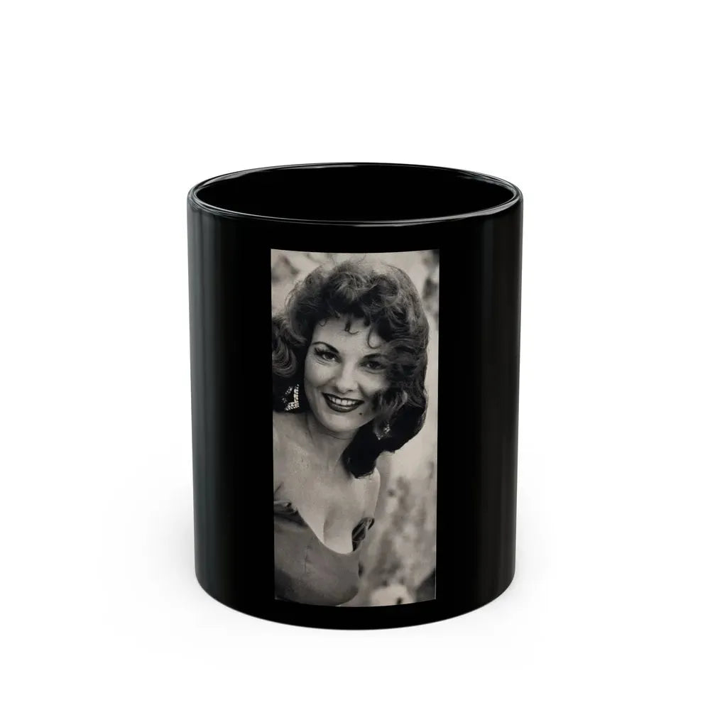 Allison Hayes #179 - Topless B&W Photo from GenT Magazine Oct. '58 Page 56 (Vintage Female Icon) Black Coffee Mug 11oz - Go Mug Yourself