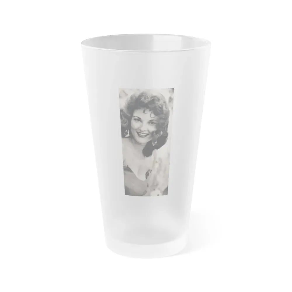 Allison Hayes #179 - Topless B&W Photo from GenT Magazine Oct. '58 Page 56 (Vintage Female Icon) Frosted Pint Glass 16oz 16oz Frosted - Go Mug Yourself