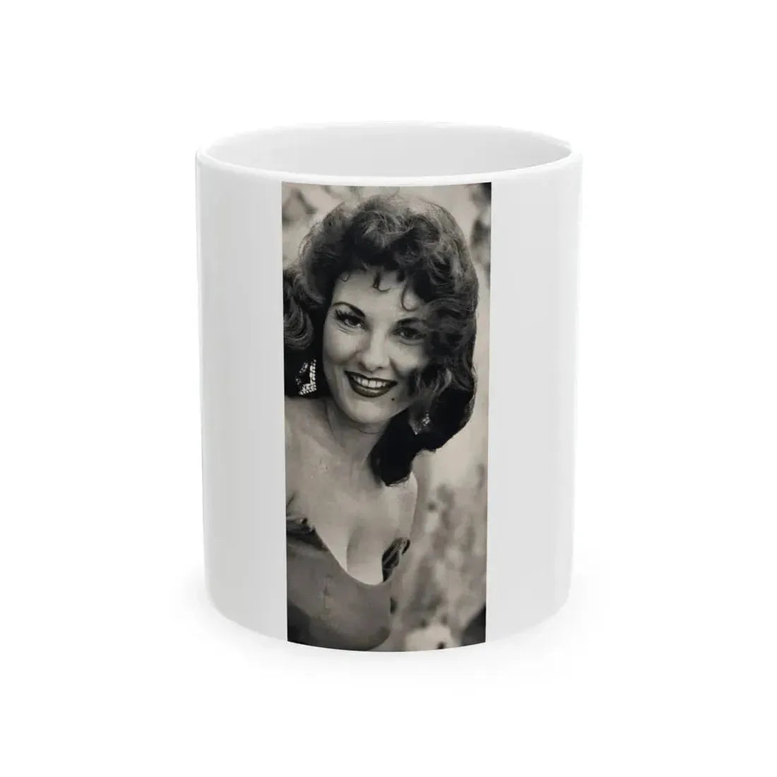 Allison Hayes #179 - Topless B&W Photo from GenT Magazine Oct. '58 Page 56 (Vintage Female Icon) White Coffee Mug 11oz - Go Mug Yourself