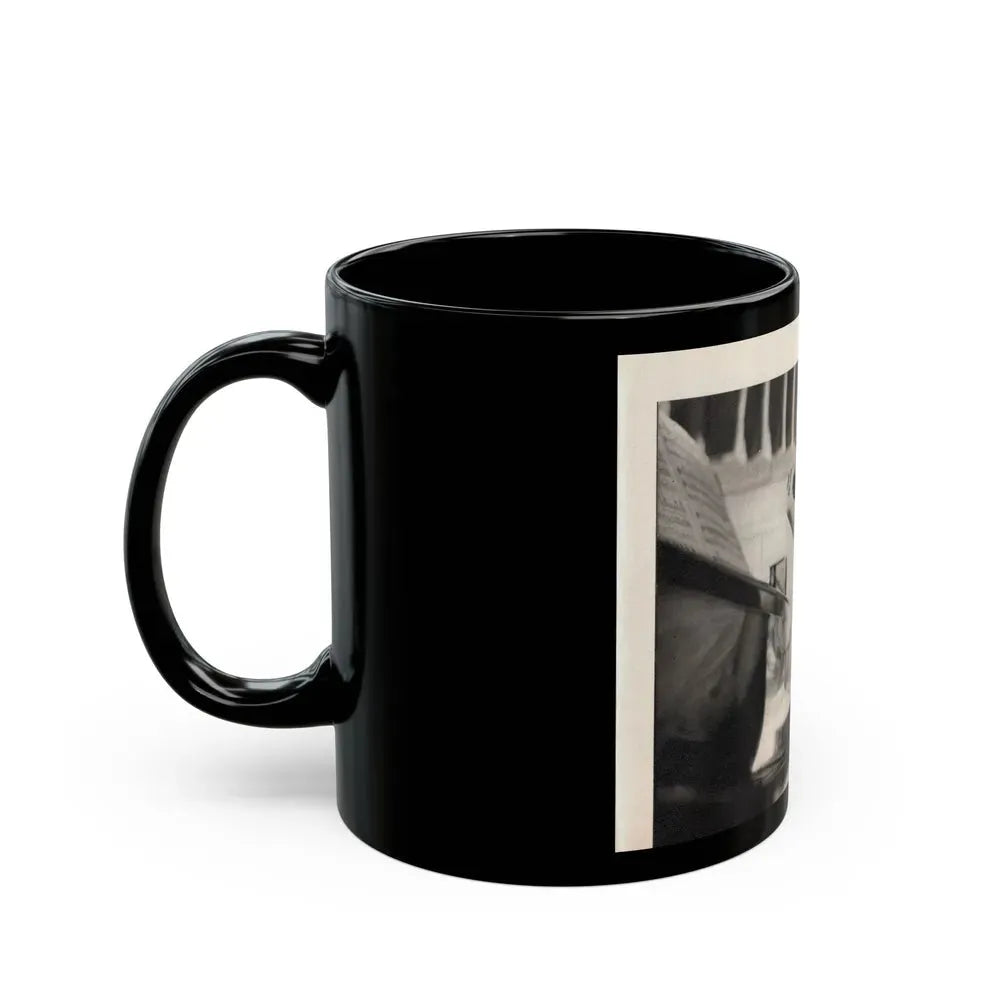 Allison Hayes #179 - Topless B&W Photo from GenT Magazine Oct. '58 Page 57 (Vintage Female Icon) Black Coffee Mug - Go Mug Yourself