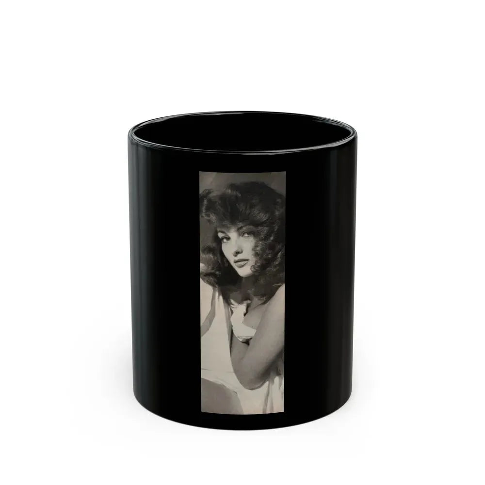Allison Hayes #180 - 1 B&W Photo from GenT Magazine Oct. '58 Page 59 (Vintage Female Icon) Black Coffee Mug 11oz - Go Mug Yourself