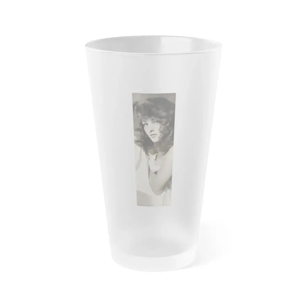 Allison Hayes #180 - 1 B&W Photo from GenT Magazine Oct. '58 Page 59 (Vintage Female Icon) Frosted Pint Glass 16oz 16oz Frosted - Go Mug Yourself