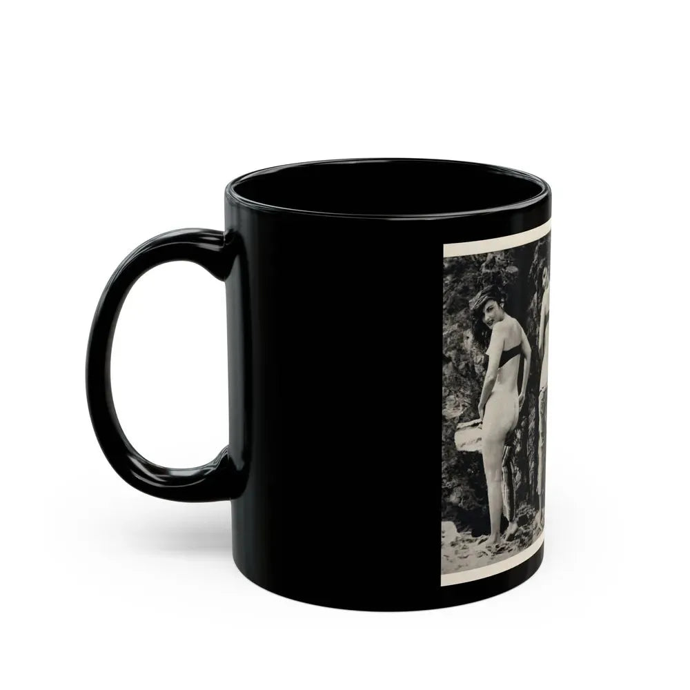 Allison Hayes #180 - 3 B&W Photos 2 have Bare butt from GenT Magazine Oct. '58 Page 58 (Vintage Female Icon) Black Coffee Mug - Go Mug Yourself