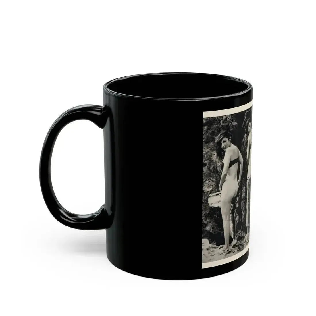 Allison Hayes #180 - 3 B&W Photos 2 have Bare butt from GenT Magazine Oct. '58 Page 58 (Vintage Female Icon) Black Coffee Mug - Go Mug Yourself