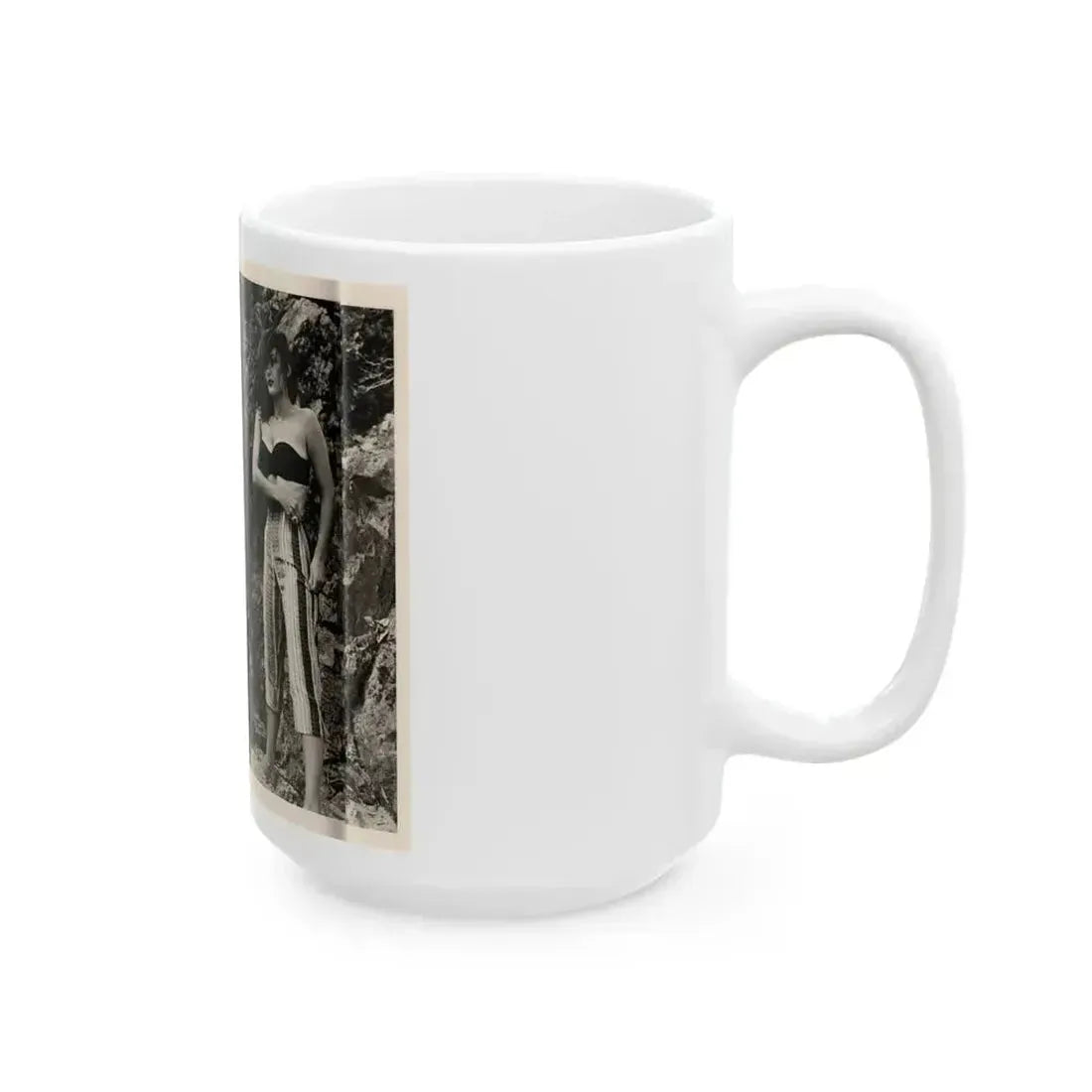 Allison Hayes #180 - 3 B&W Photos 2 have Bare butt from GenT Magazine Oct. '58 Page 58 (Vintage Female Icon) White Coffee Mug - Go Mug Yourself
