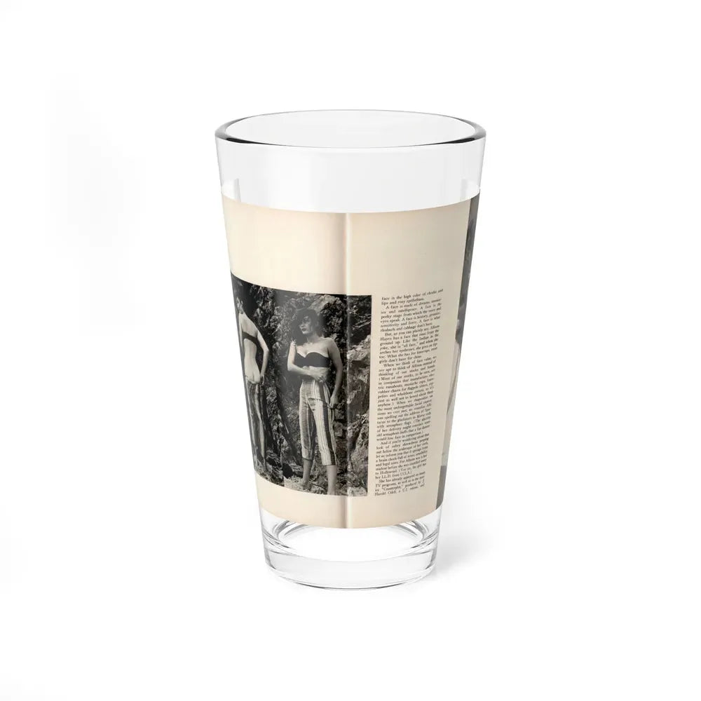 Allison Hayes #180 - Pages 3 & 4 of 5 with, 2 B&W Photos & Article Continued from GenT Mag. Oct. '58 (Vintage Female Icon) Pint Glass 16oz 16oz - Go Mug Yourself