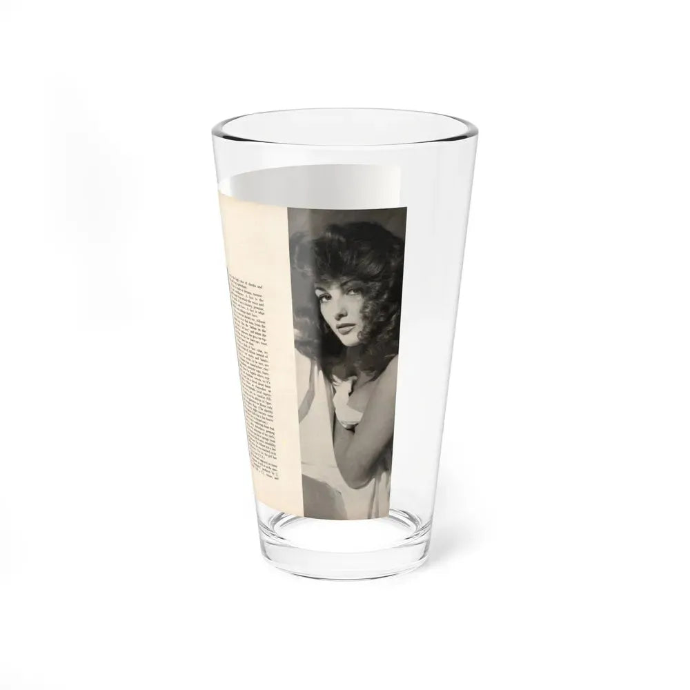 Allison Hayes #180 - Pages 3 & 4 of 5 with, 2 B&W Photos & Article Continued from GenT Mag. Oct. '58 (Vintage Female Icon) Pint Glass 16oz - Go Mug Yourself