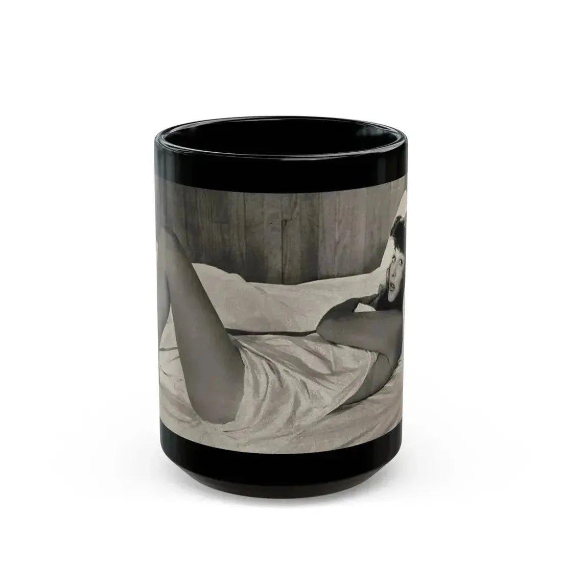 Allison Hayes #181- 1 B&W from GenT Magazine Oct. '58 Page 58 (Vintage Female Icon) Black Coffee Mug 15oz - Go Mug Yourself