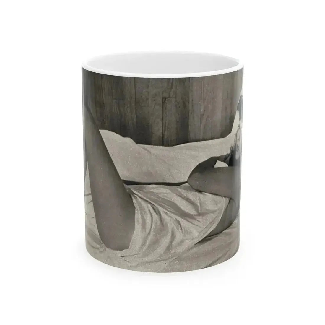 Allison Hayes #181- 1 B&W from GenT Magazine Oct. '58 Page 58 (Vintage Female Icon) White Coffee Mug 11oz - Go Mug Yourself