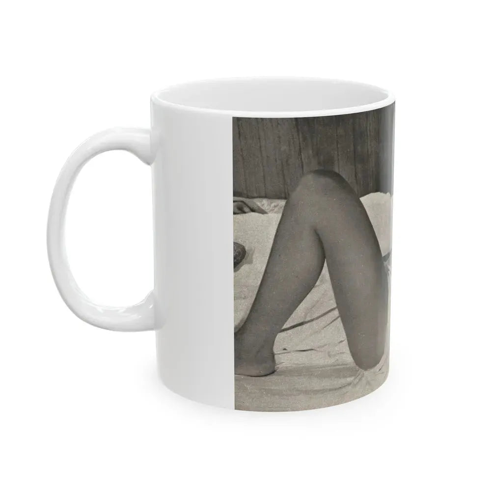 Allison Hayes #181- 1 B&W from GenT Magazine Oct. '58 Page 58 (Vintage Female Icon) White Coffee Mug - Go Mug Yourself