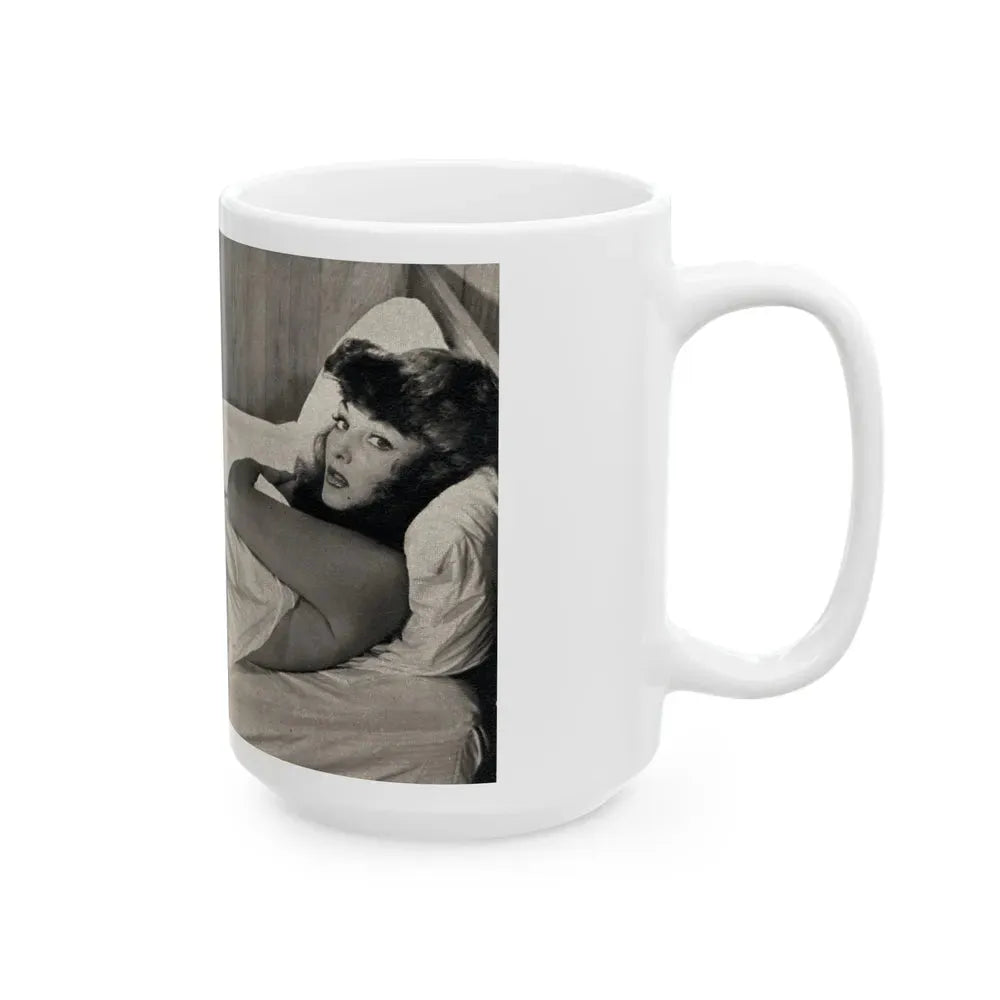 Allison Hayes #181- 1 B&W from GenT Magazine Oct. '58 Page 58 (Vintage Female Icon) White Coffee Mug - Go Mug Yourself