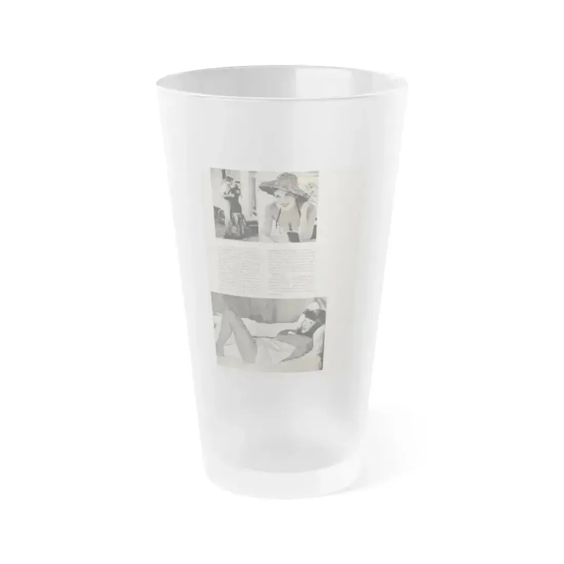 Allison Hayes #181 - Pages 5 of 5 with, 3 B&W Photos & End of Article from GenT Mag. Oct. '58 (Vintage Female Icon) Frosted Pint Glass 16oz 16oz Frosted - Go Mug Yourself