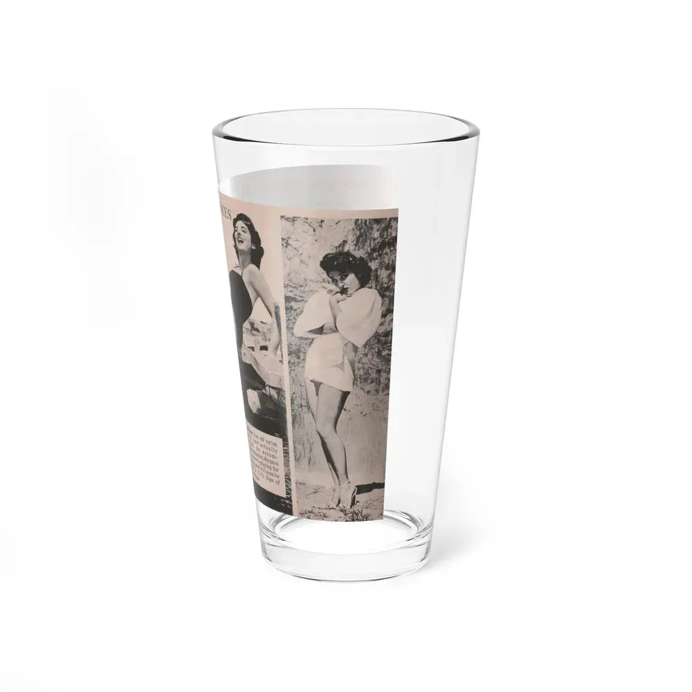 Allison Hayes #185 - Pages 1 & 2 of 2 with, 3 B&W Photos, Short Article & Caption from Tempo Pocket Mag. 10-25-54 (Vintage Female Icon) Pint Glass 16oz - Go Mug Yourself