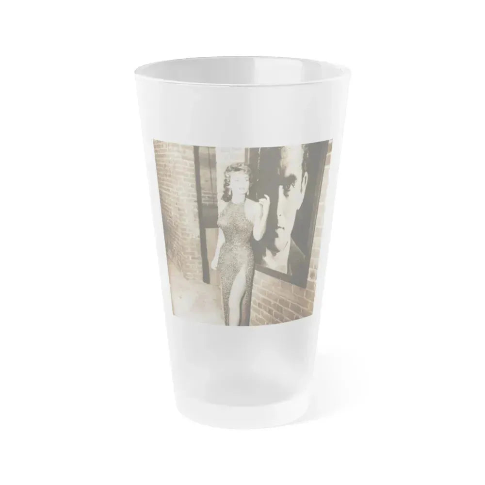 Allison Hayes #187 (Vintage Female Icon) Frosted Pint Glass 16oz 16oz Frosted - Go Mug Yourself