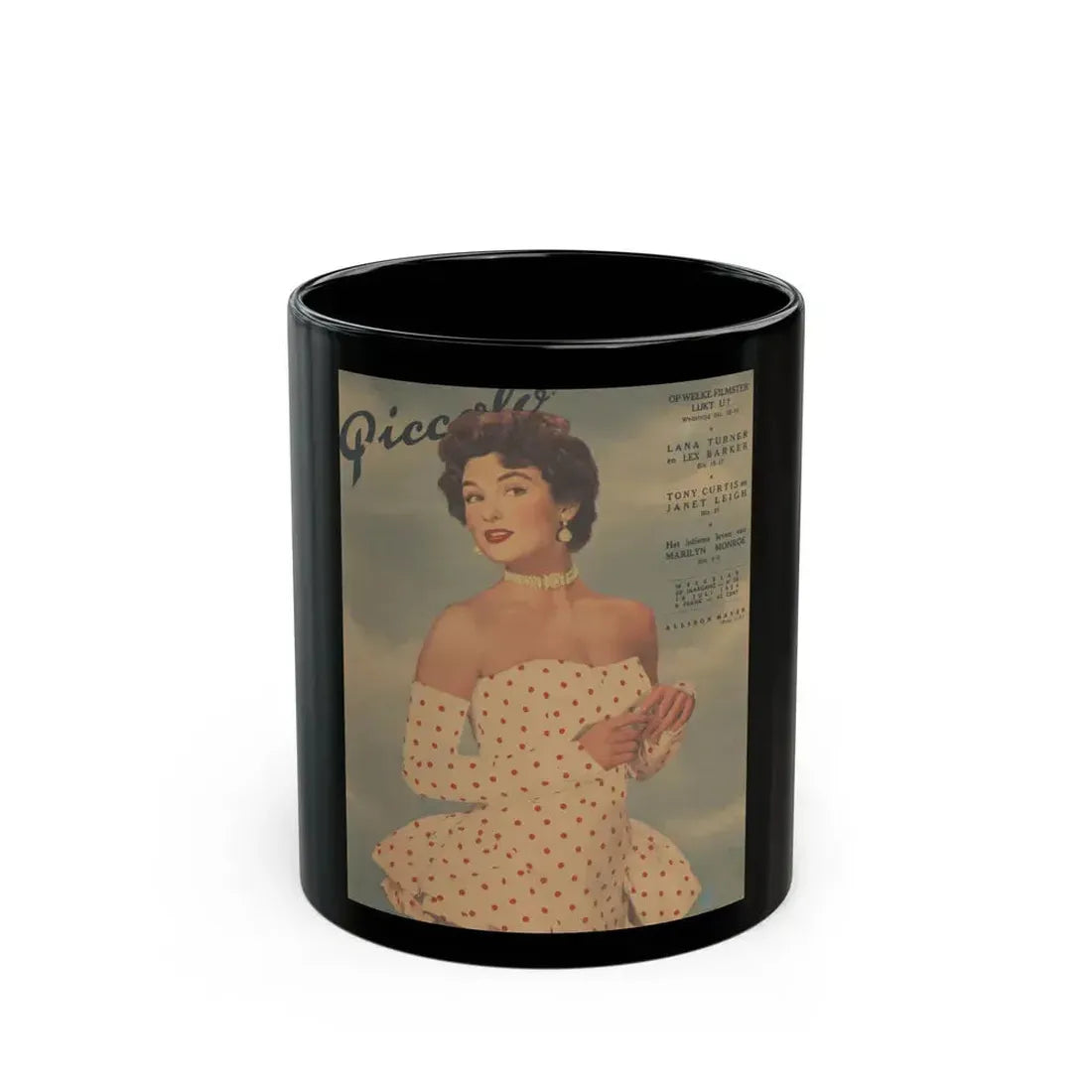 Allison Hayes #189_1 (Vintage Female Icon) Black Coffee Mug 11oz - Go Mug Yourself