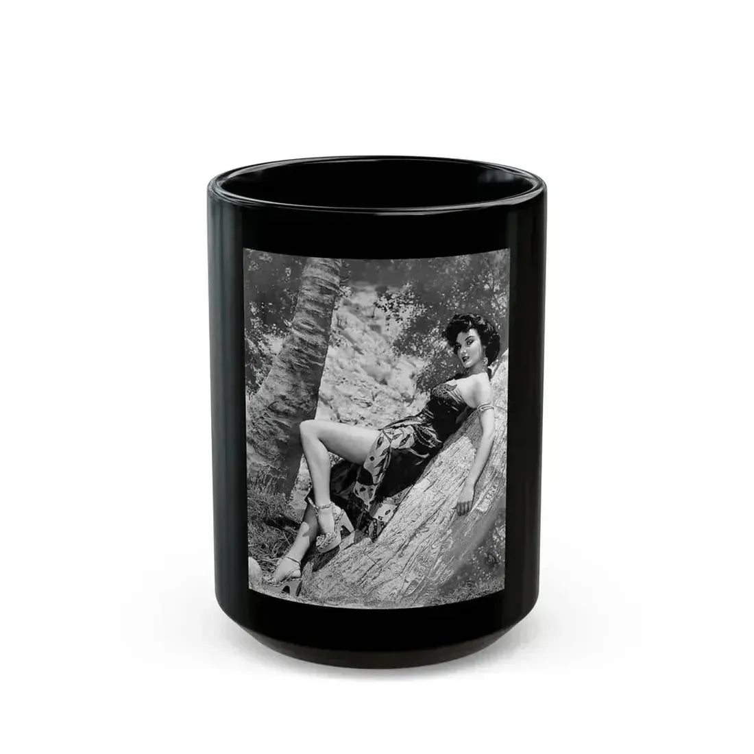 Allison Hayes #19 (Vintage Female Icon) Black Coffee Mug 15oz - Go Mug Yourself