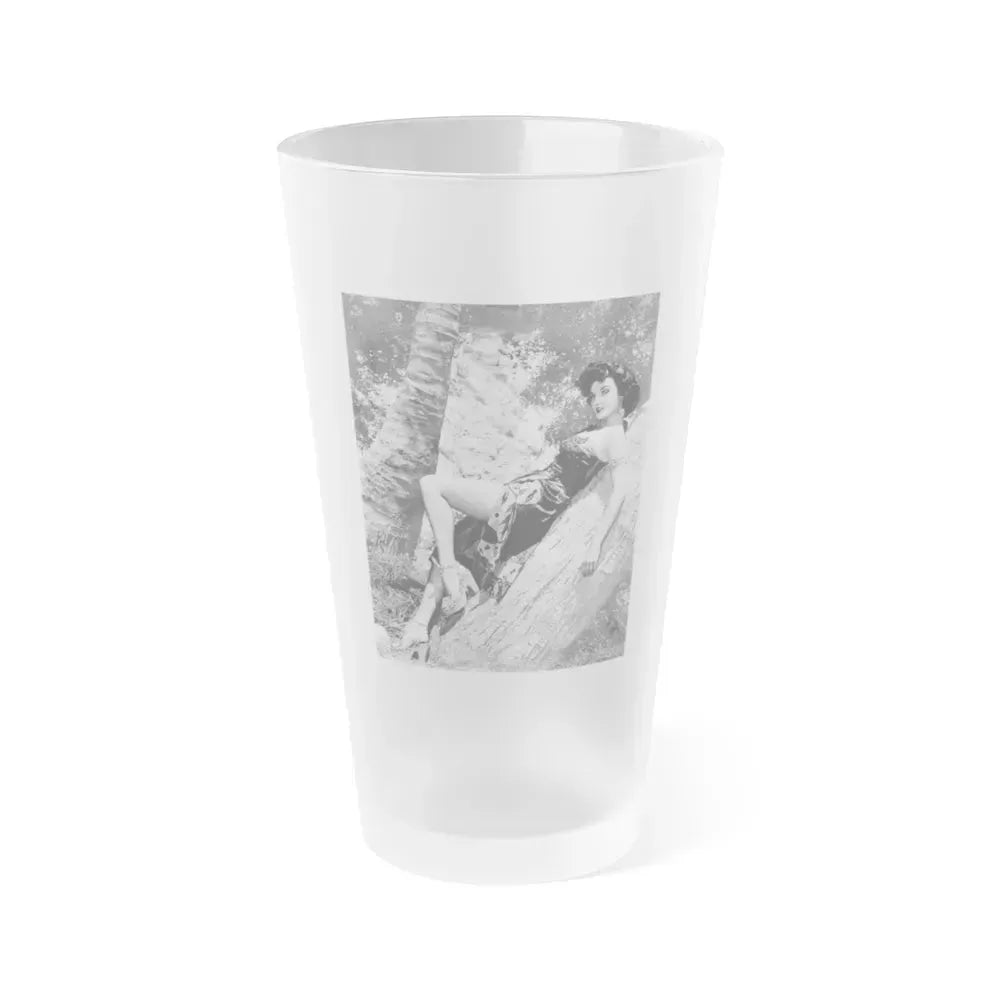 Allison Hayes #19 (Vintage Female Icon) Frosted Pint Glass 16oz 16oz Frosted - Go Mug Yourself