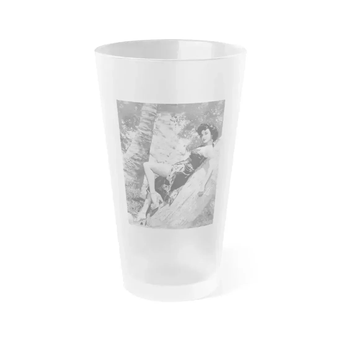 Allison Hayes #19 (Vintage Female Icon) Frosted Pint Glass 16oz 16oz Frosted - Go Mug Yourself